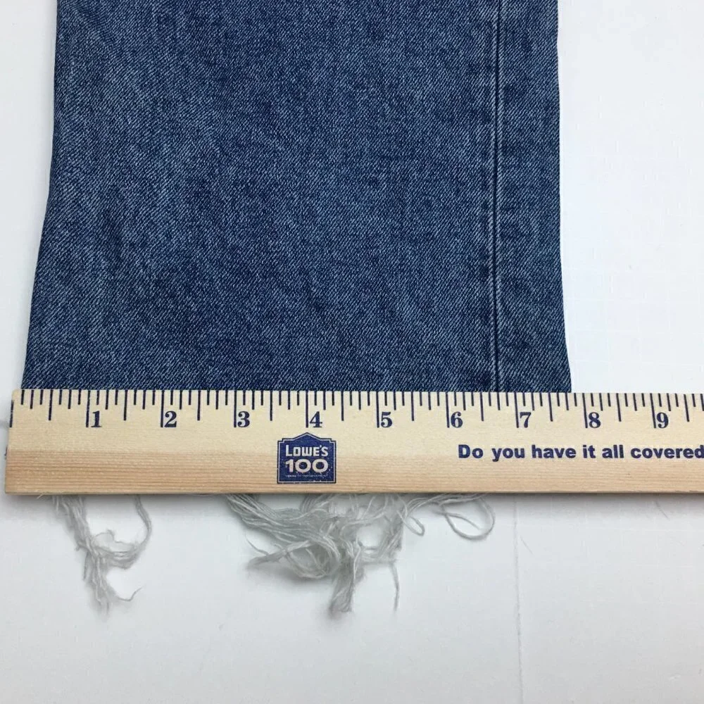 Denim & Co. Women's Jeans Straight Leg Button Fly Cotton Denim Size 8 length 26